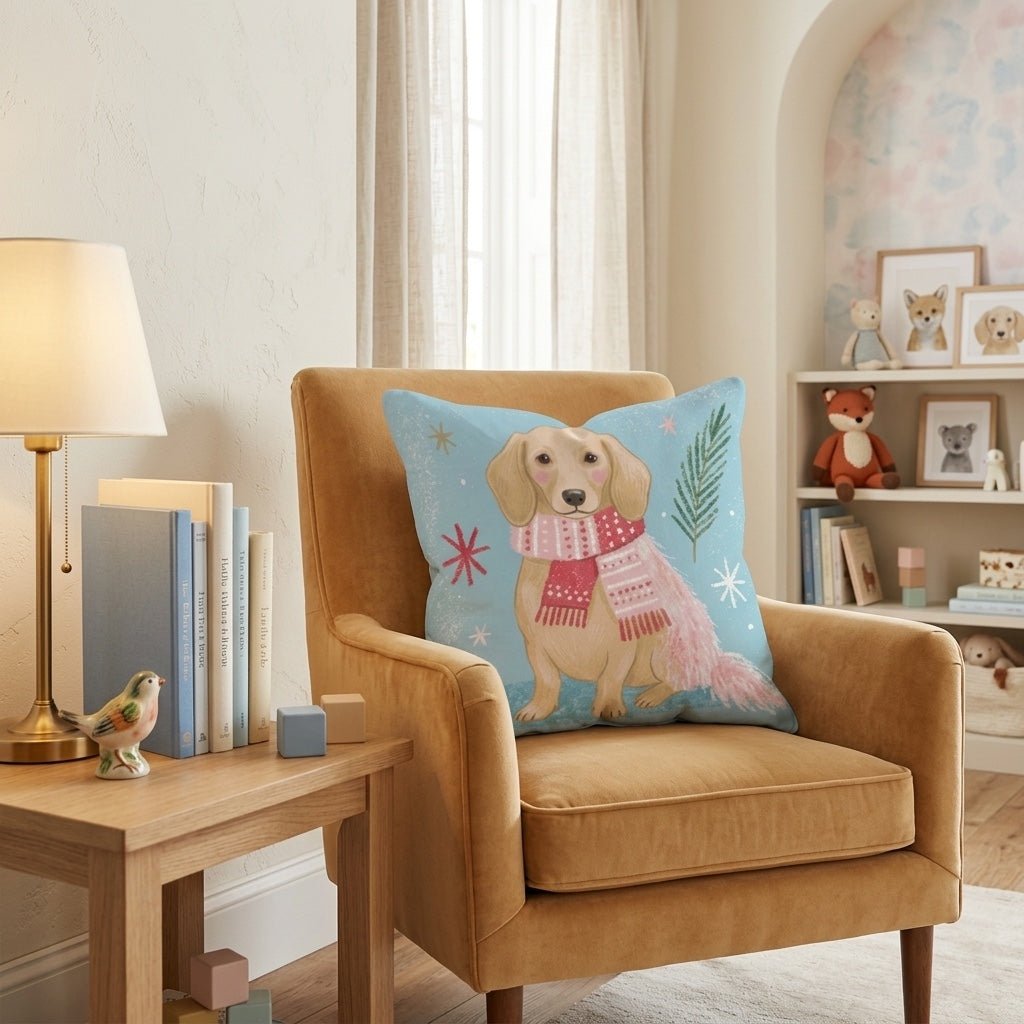 Dachshund Scarf Throw Pillow - Hillcroft Home