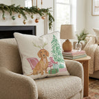 Dachshund Sleigh Ride Throw Pillow - Hillcroft Home