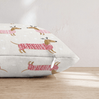 Dachshund Sweater Time Throw Pillow - Hillcroft Home