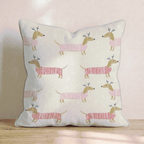 Dachshund Sweater Time Throw Pillow - Hillcroft Home