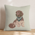 Dachshund Touchdown Throw Pillow - Hillcroft Home