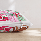 Dachshund with Santa Throw Pillow - Hillcroft Home