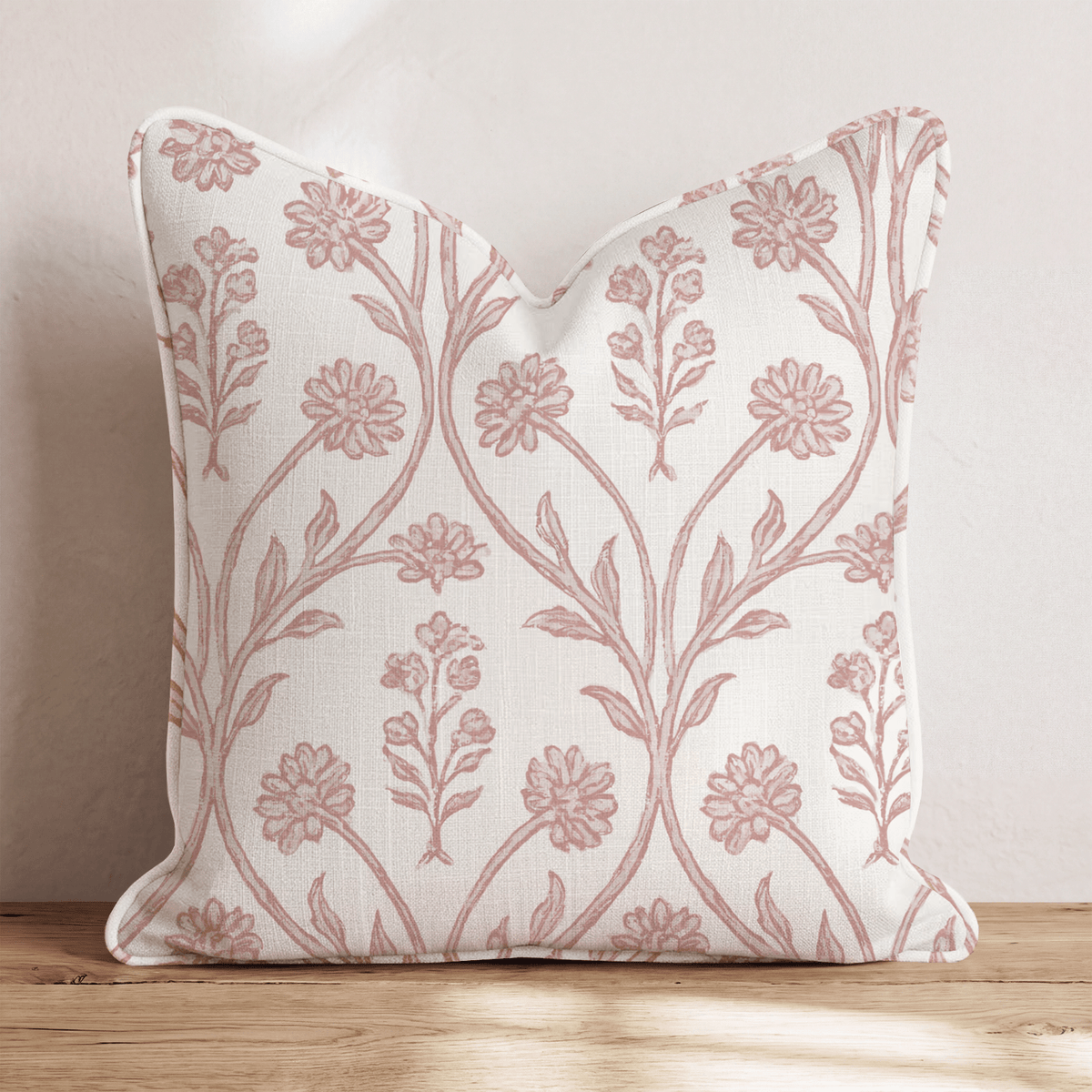 Dahlia Terracotta Throw Pillow throw pillow - Hillcroft Home