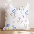 Daisy and Delphinium Throw Pillow - Hillcroft Home