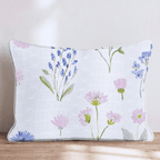 Daisy and Delphinium Throw Pillow - Hillcroft Home