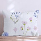 Daisy and Delphinium Throw Pillow - Hillcroft Home