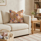 Daisy Berry Gingham Throw Pillow - Hillcroft Home