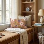 Daisy Berry Gingham Throw Pillow - Hillcroft Home