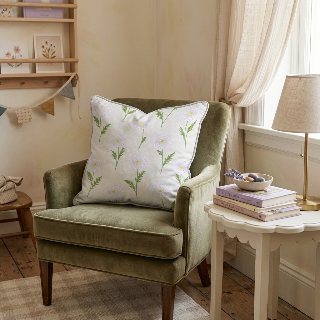 Daisy Garden Throw Pillow - Hillcroft Home