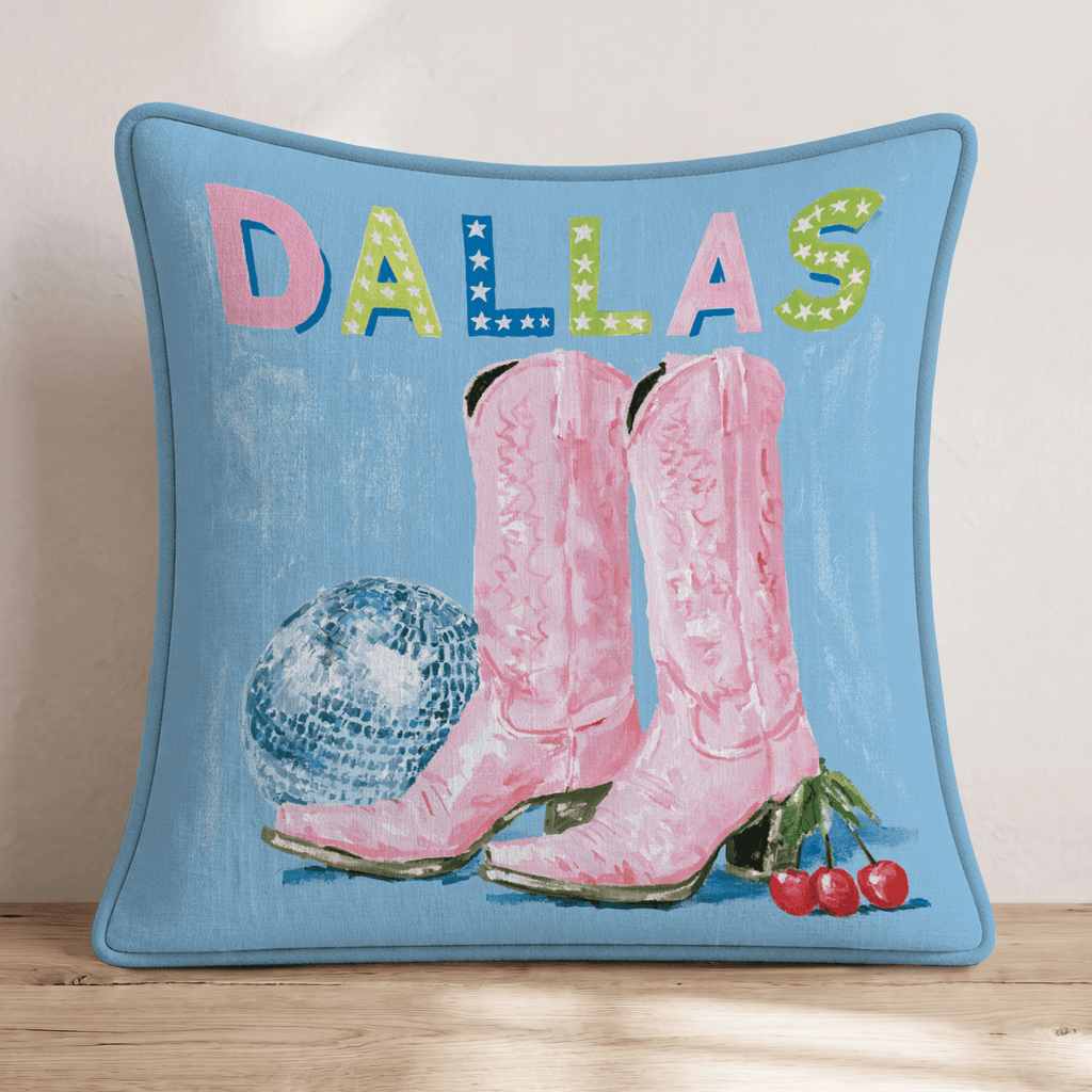 Dallas Disco Boots Throw Pillow - Hillcroft Home