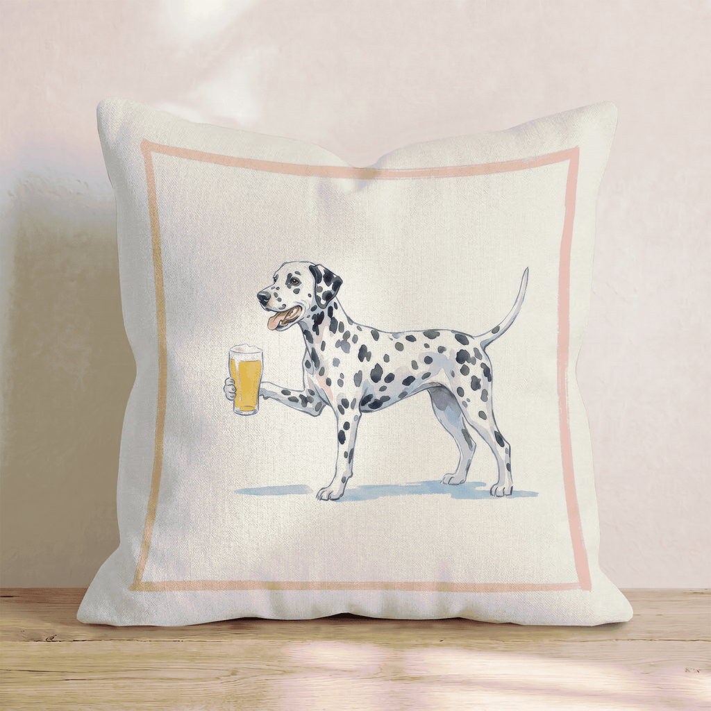 Dalmatian Lager Throw Pillow - Hillcroft Home