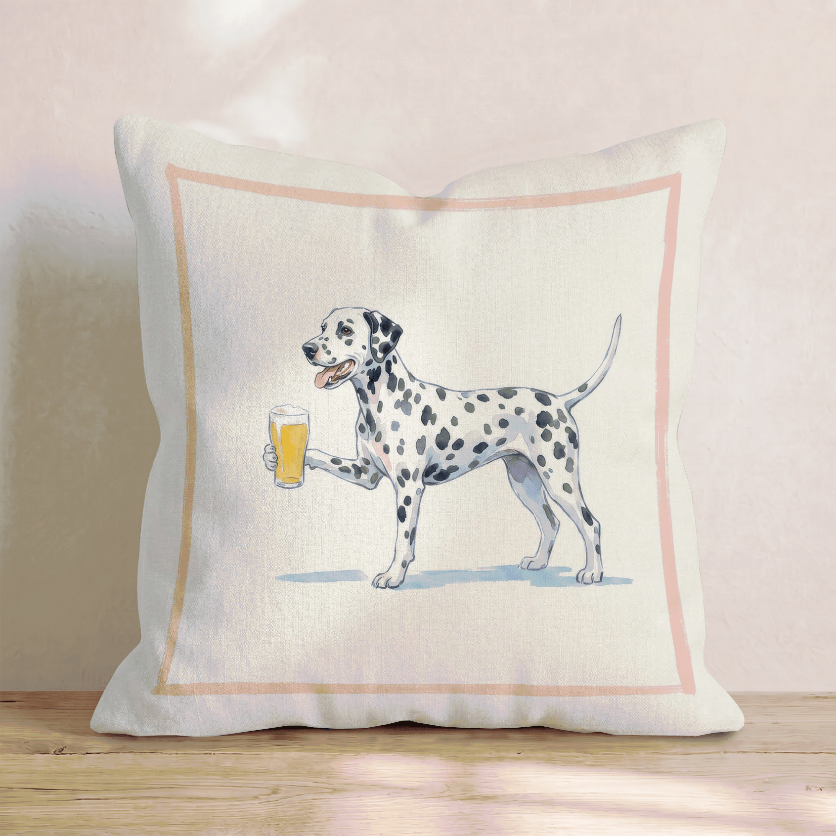 Dalmatian Lager Throw Pillow - Hillcroft Home