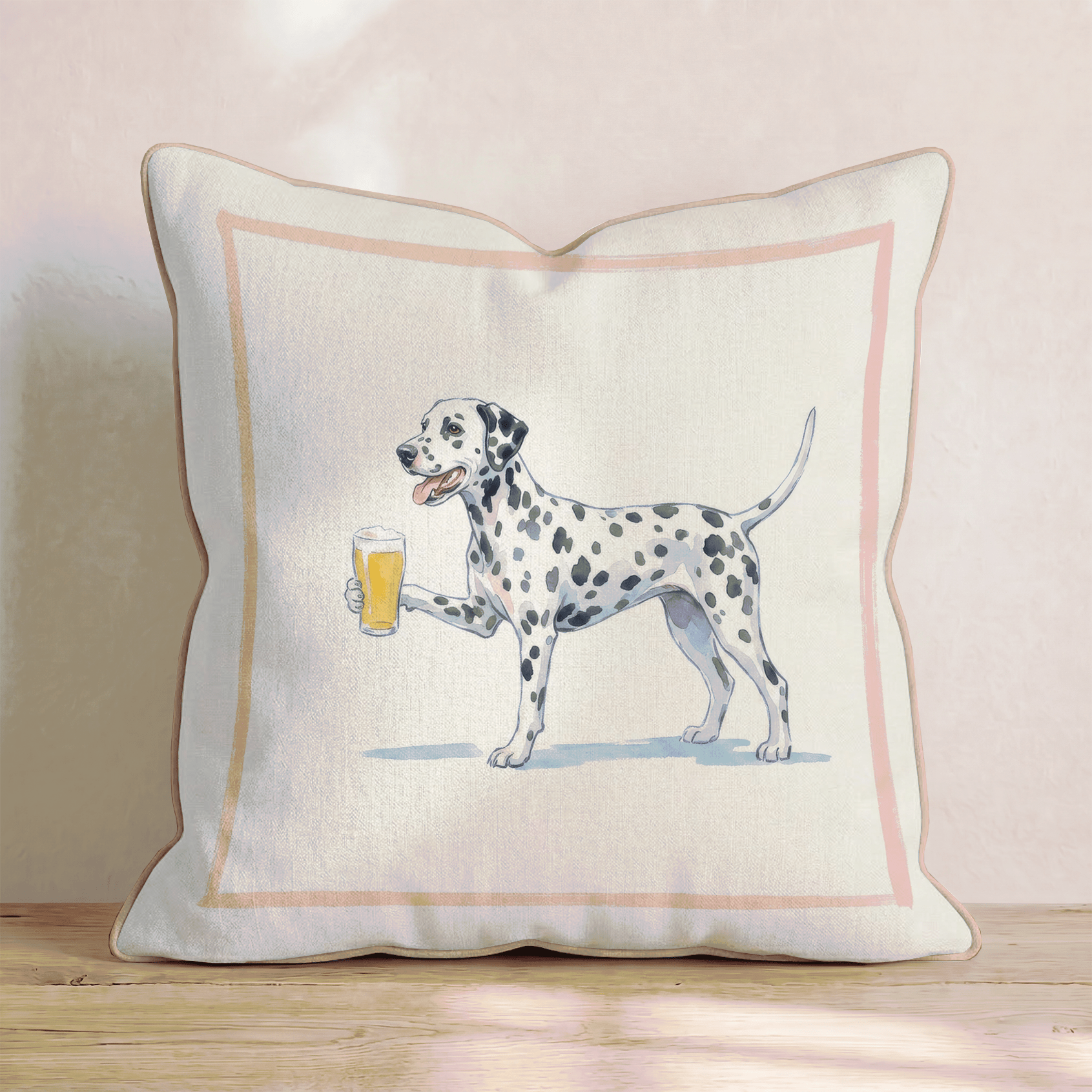 Dalmatian Lager Throw Pillow - Hillcroft Home