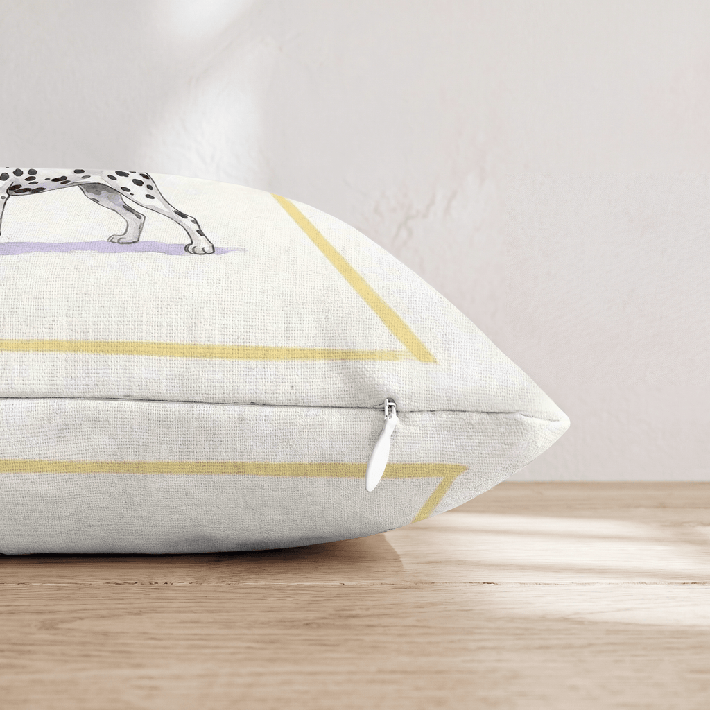 Dalmatian Matcha Throw Pillow - Hillcroft Home