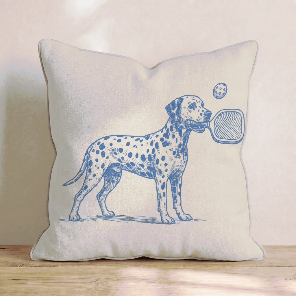 Dalmatian Pickleball Throw Pillow - Hillcroft Home