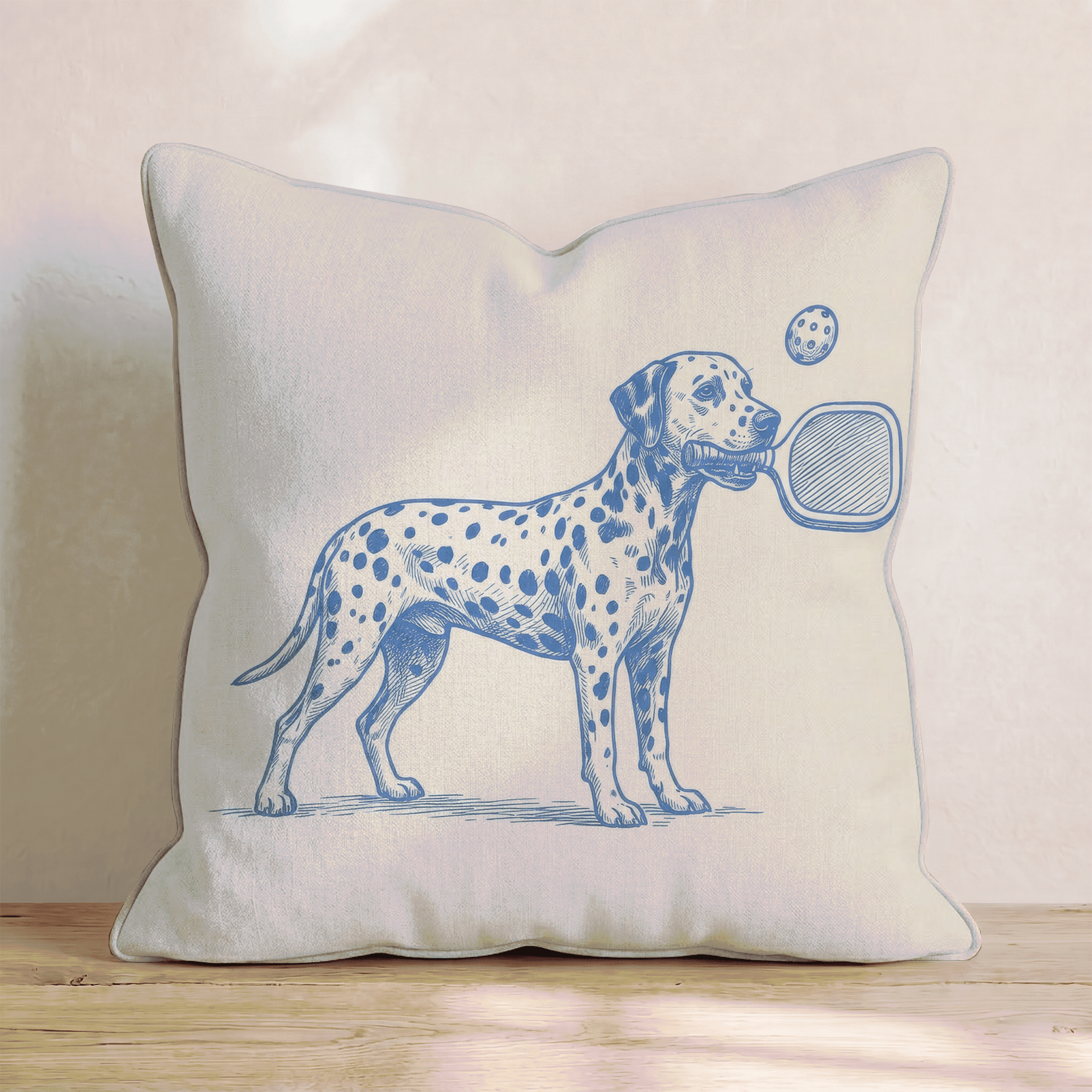 Dalmatian Pickleball Throw Pillow - Hillcroft Home