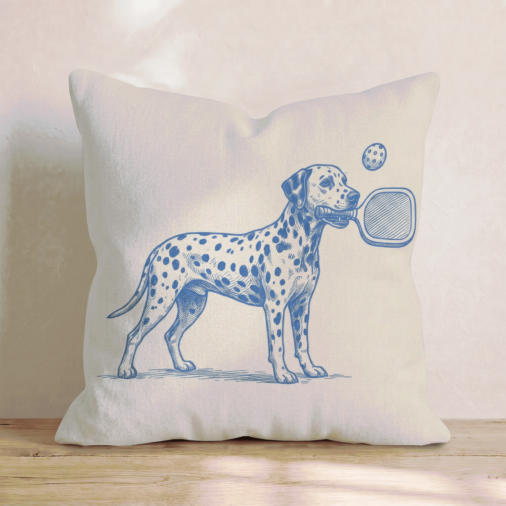 Dalmatian Pickleball Throw Pillow - Hillcroft Home