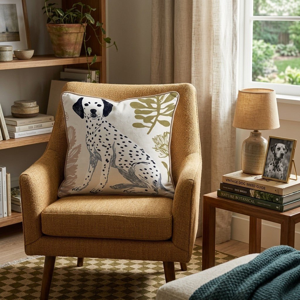 Dalmation Garden Throw Pillow - Hillcroft Home