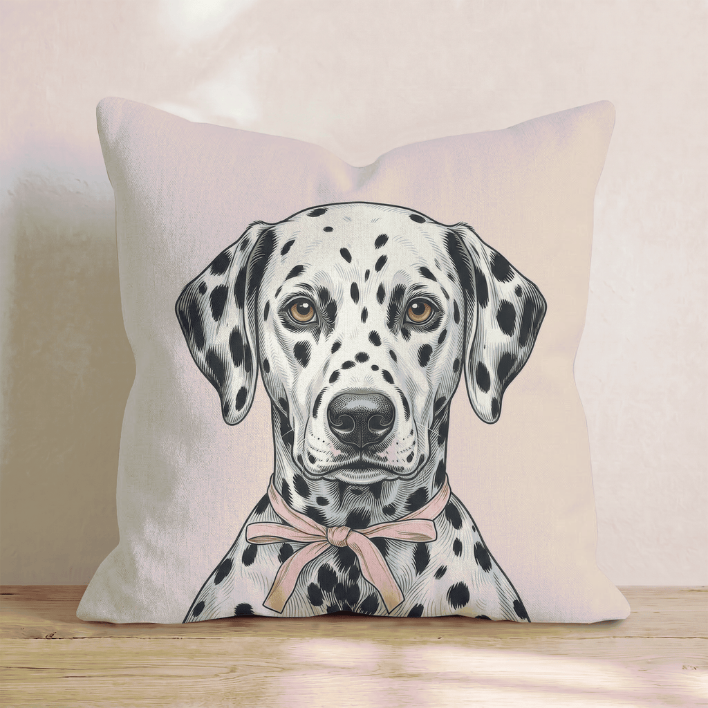 Dalmation Portrait Throw Pillow - Hillcroft Home