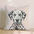 Dalmation Portrait Throw Pillow - Hillcroft Home