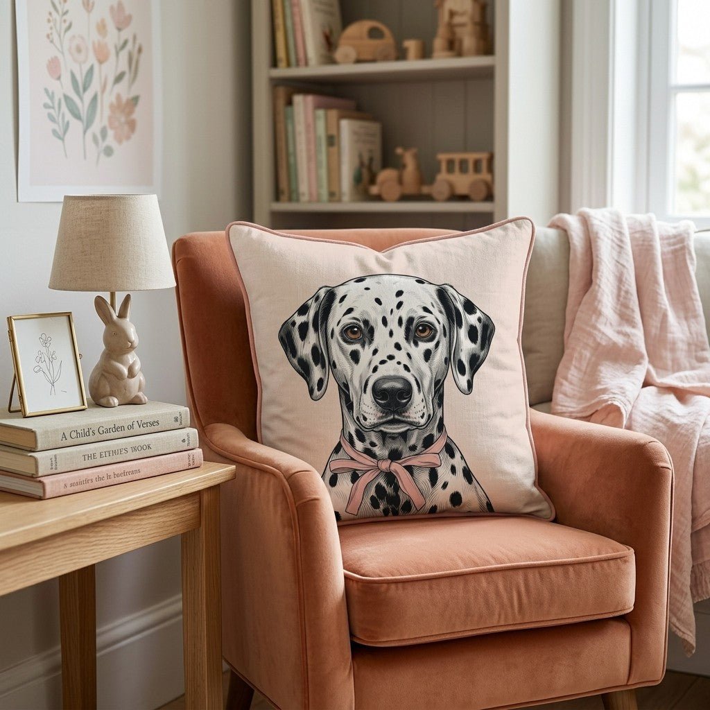 Dalmation Portrait Throw Pillow - Hillcroft Home