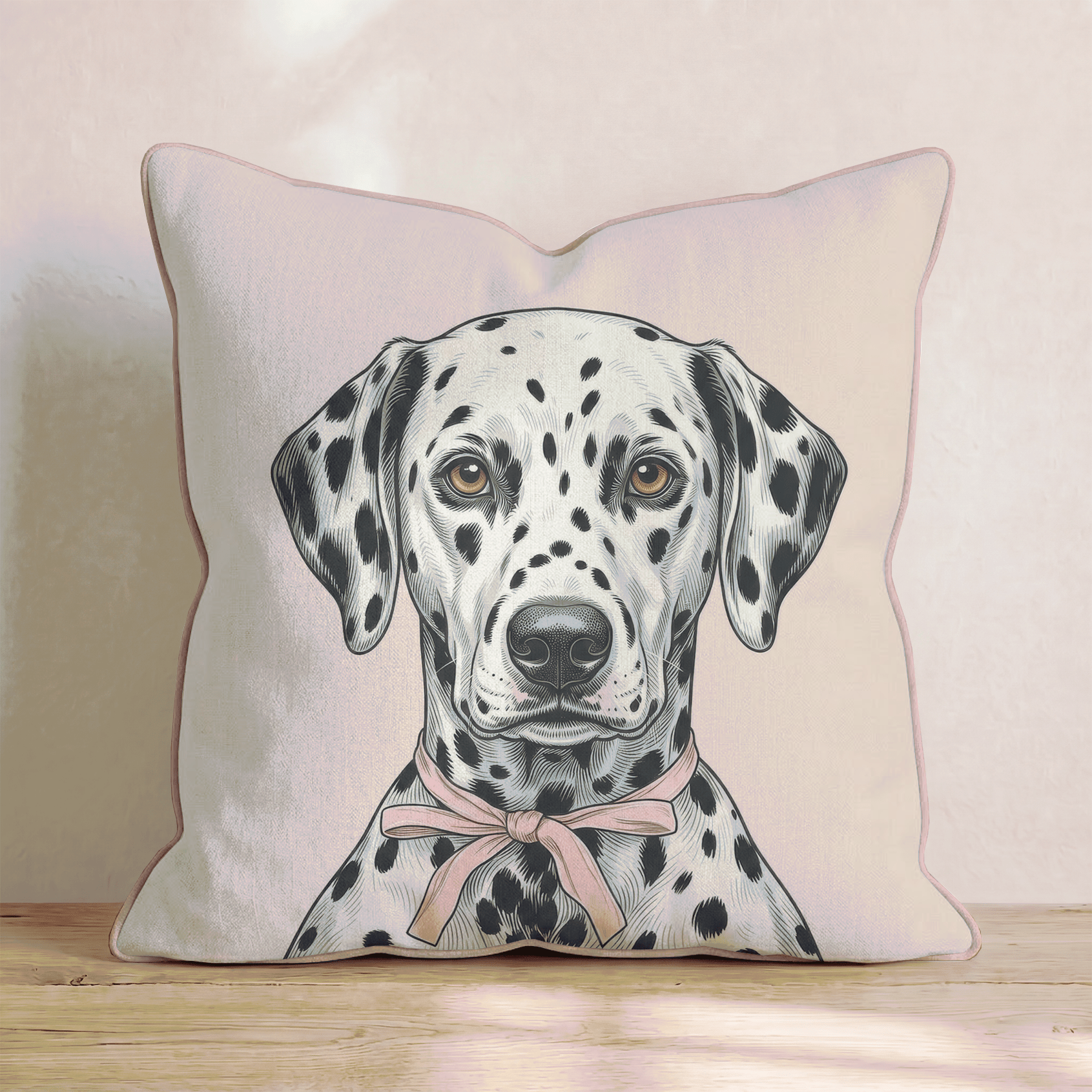 Dalmation Portrait Throw Pillow - Hillcroft Home