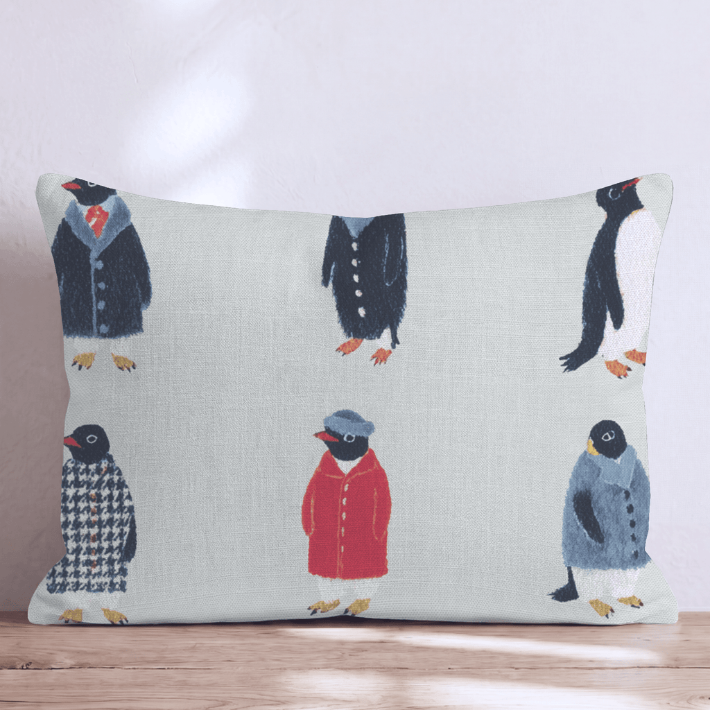 Dapper Penguins Throw Pillow - Hillcroft Home