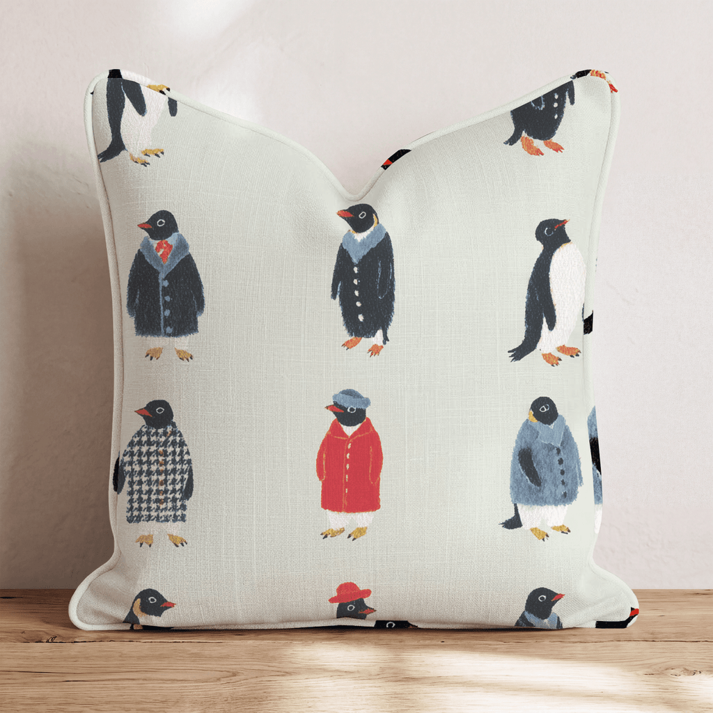 Dapper Penguins Throw Pillow - Hillcroft Home