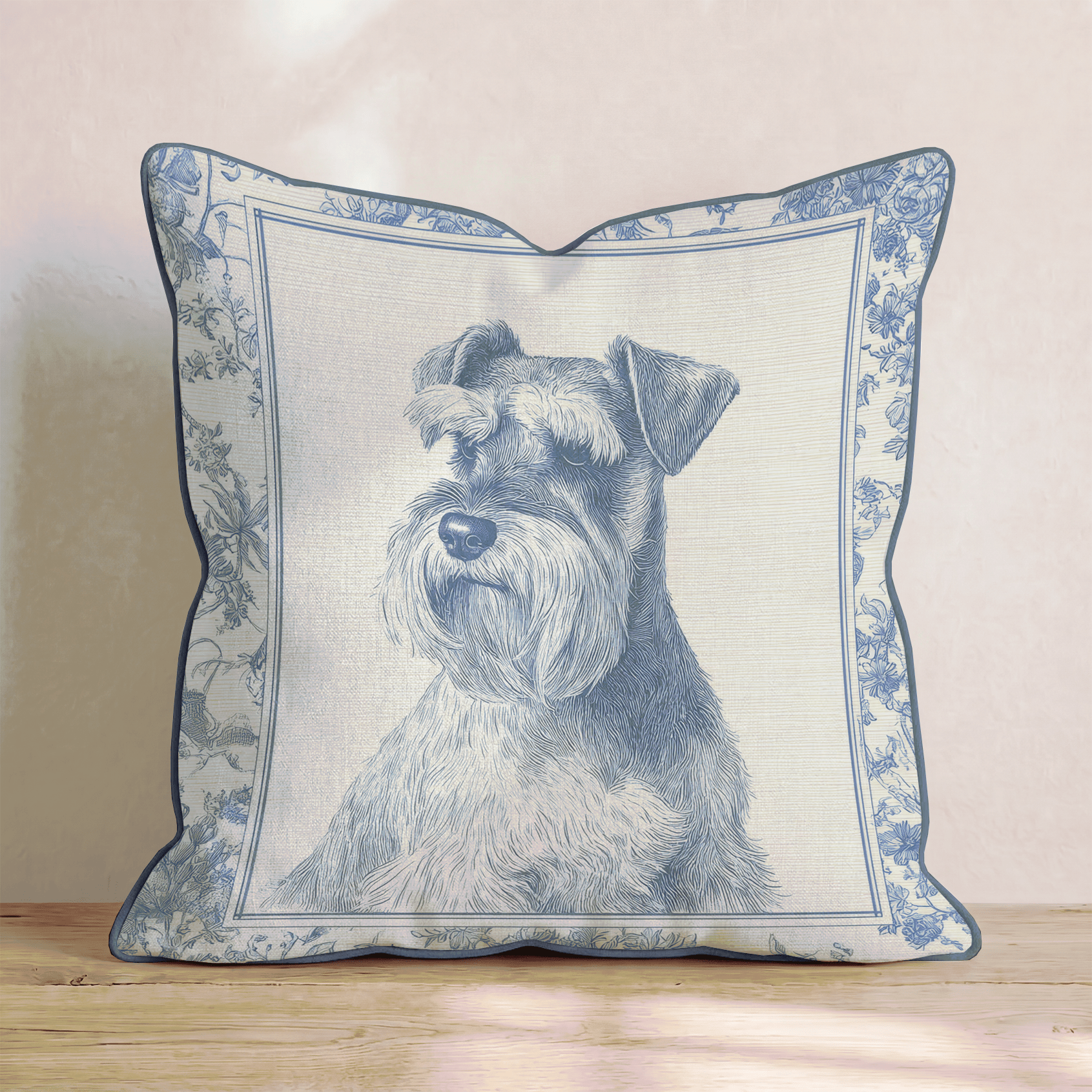 Dapper Schnauzer Throw Pillow - Hillcroft Home