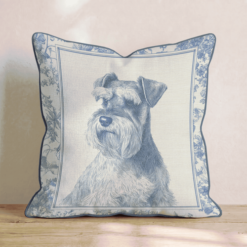 Dapper Schnauzer Throw Pillow - Hillcroft Home
