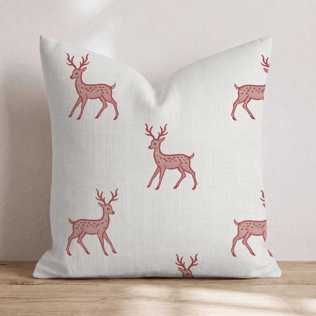 Dappled Reindeer Throw Pillow throw pillow - Hillcroft Home