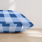 Dark Blue Gingham Throw Pillow - Hillcroft Home