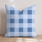 Dark Blue Gingham Throw Pillow - Hillcroft Home