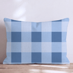Dark Blue Gingham Throw Pillow - Hillcroft Home