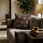 Dark Gold Tortoise Throw Pillow - Hillcroft Home