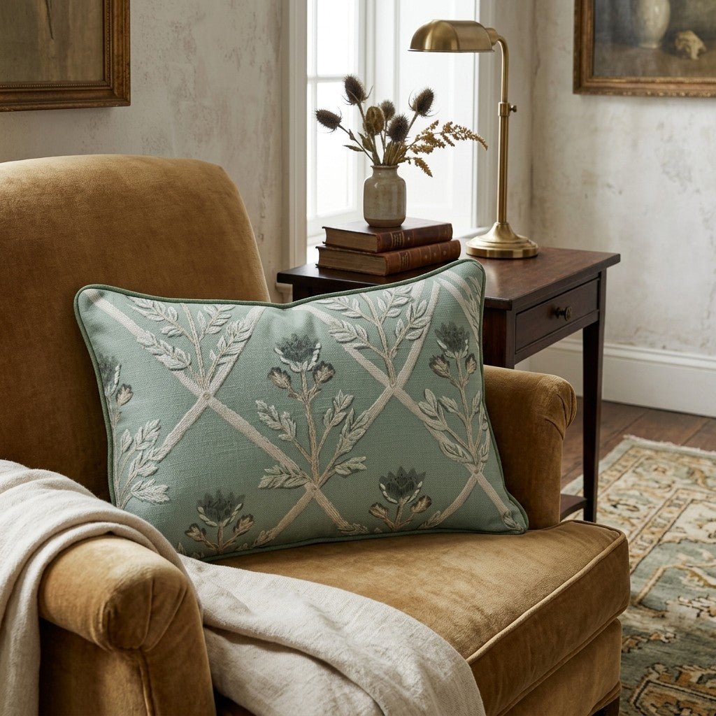 Dark Green Texture Throw Pillow - Hillcroft Home