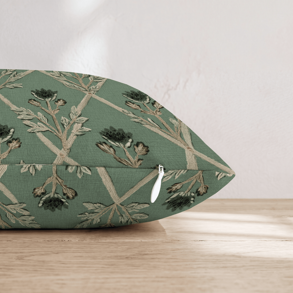 Dark Green Texture Throw Pillow - Hillcroft Home