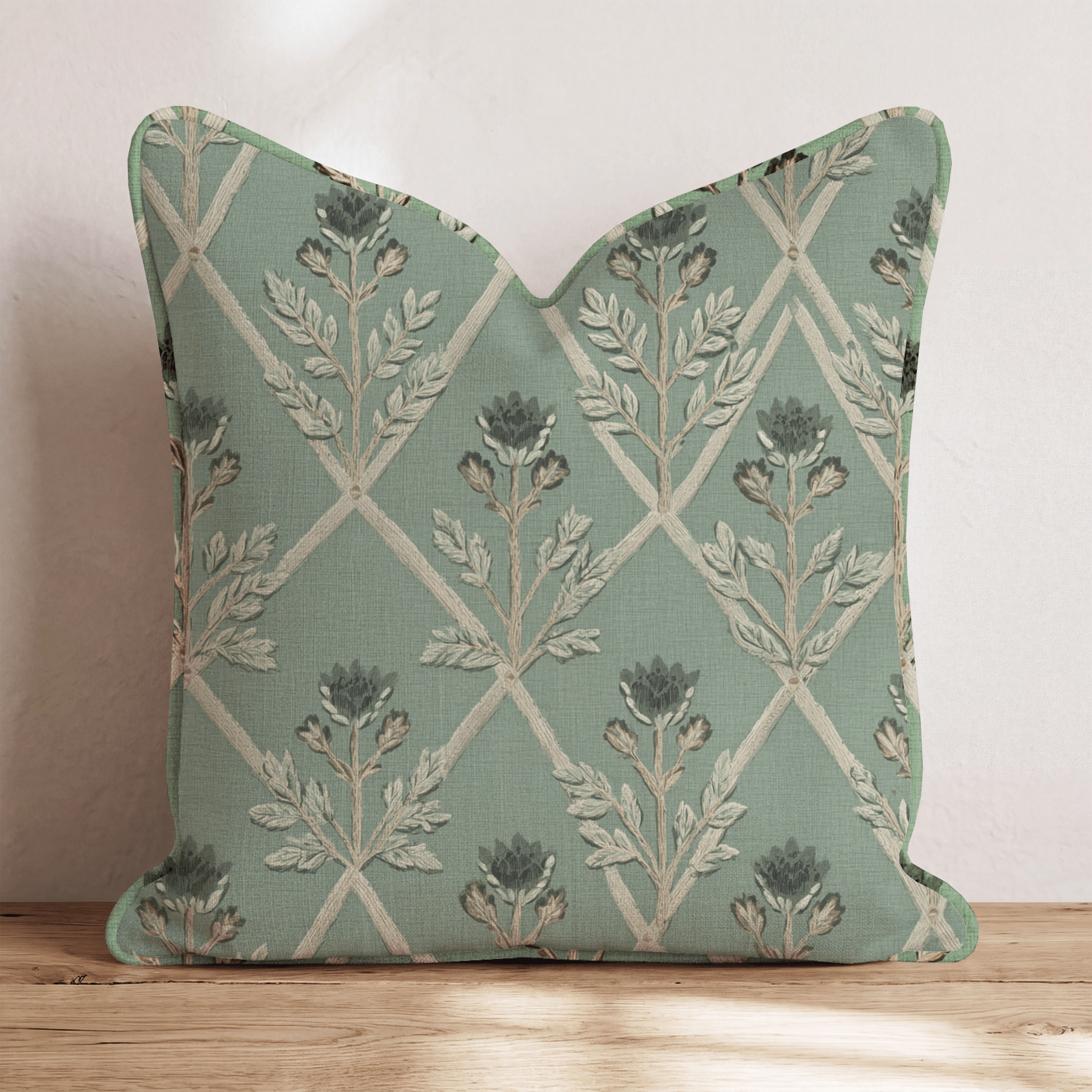Dark Green Texture Throw Pillow - Hillcroft Home
