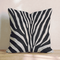 Dark Zebra Fur Throw Pillow - Hillcroft Home