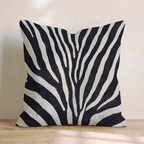 Dark Zebra Fur Throw Pillow - Hillcroft Home