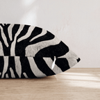 Dark Zebra Fur Throw Pillow - Hillcroft Home