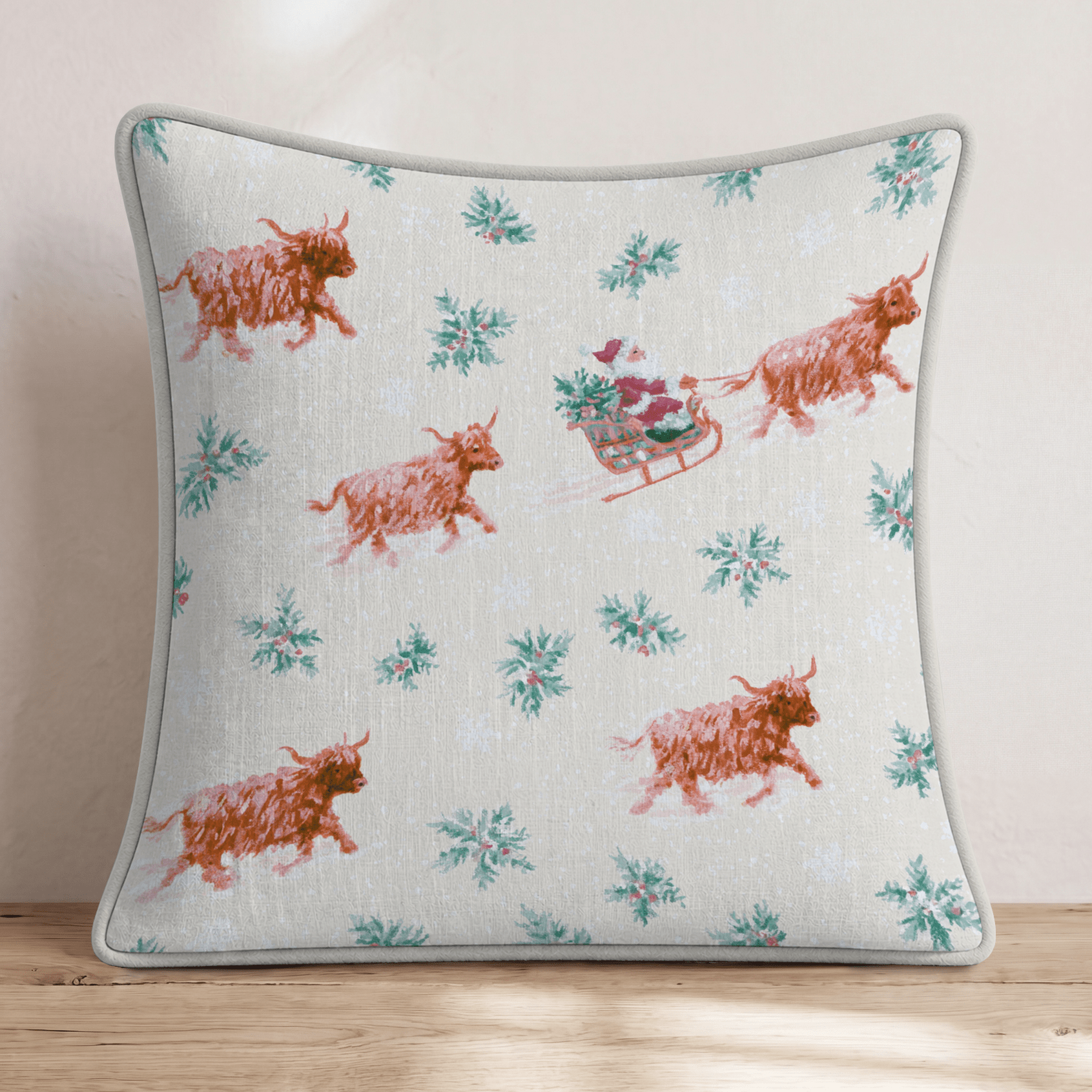 Dashing Through the Moo Throw Pillow - Hillcroft Home