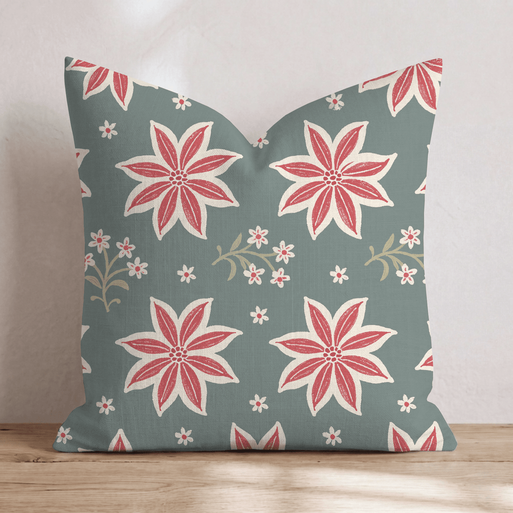 December Darling Throw Pillow throw pillow - Hillcroft Home