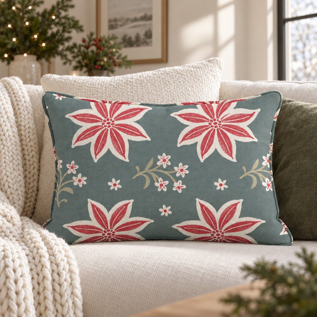 December Darling Throw Pillow throw pillow - Hillcroft Home