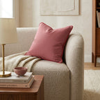 Deep Carmine Throw Pillow - Hillcroft Home