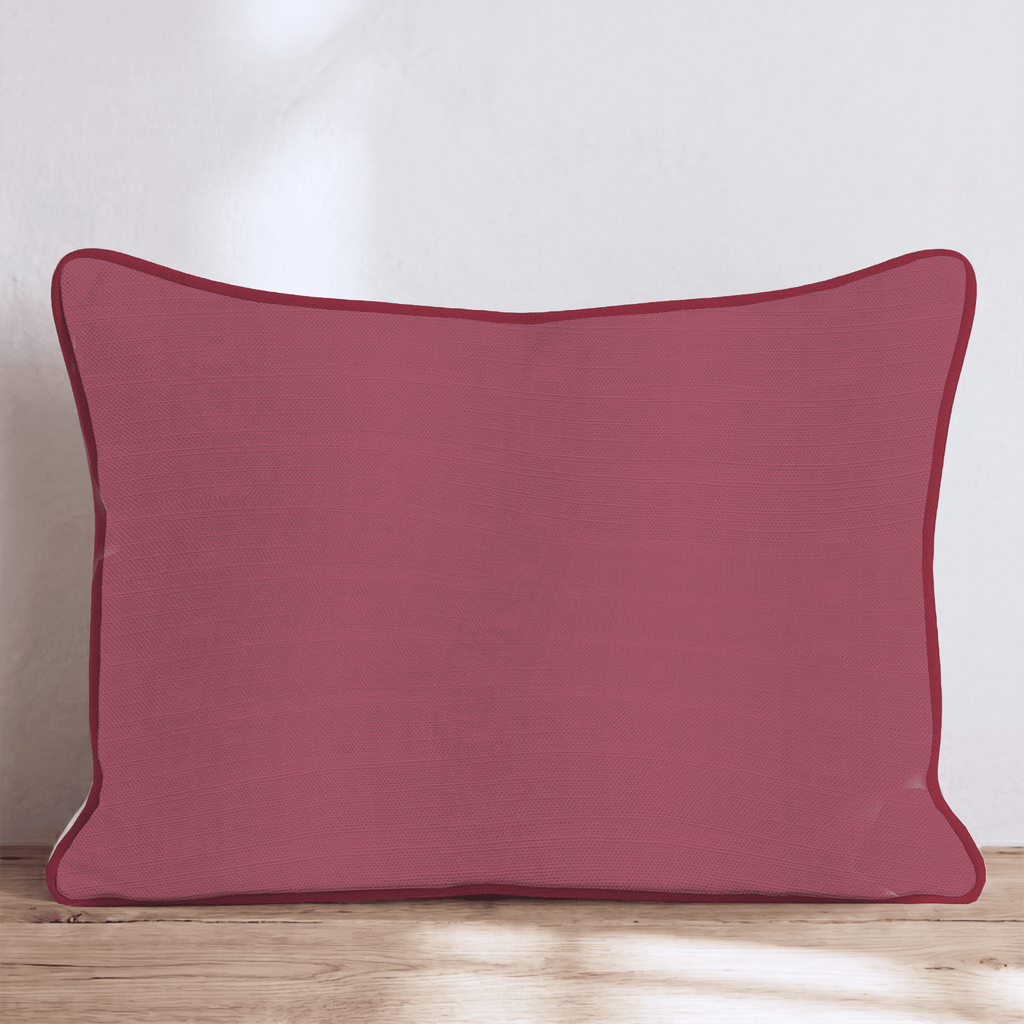 Deep Carmine Throw Pillow - Hillcroft Home