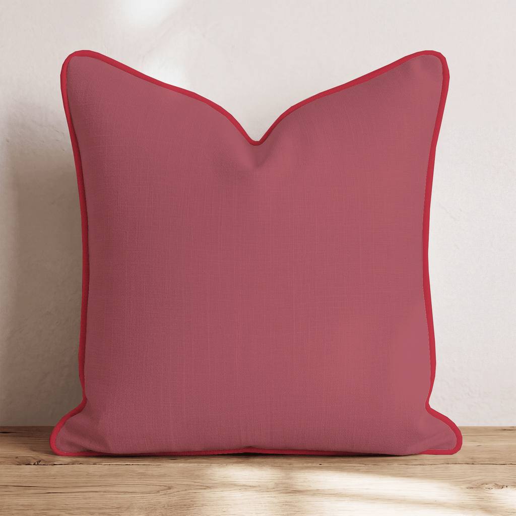 Deep Carmine Throw Pillow - Hillcroft Home
