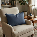 Deep Navy Blue Throw Pillow - Hillcroft Home