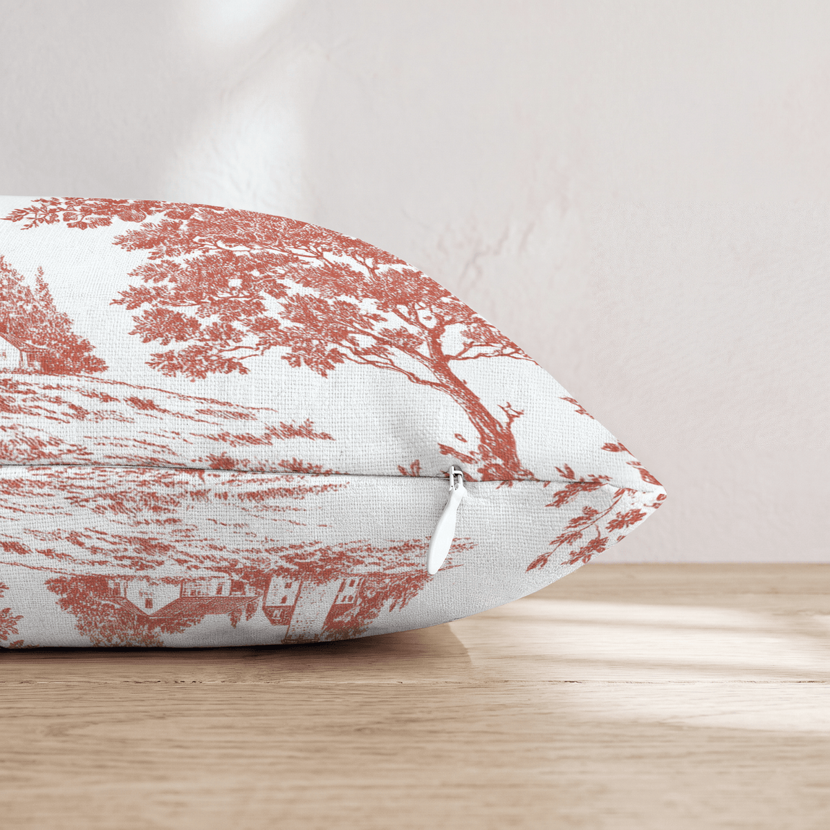 Deer In The Fall Toile Throw Pillow - Hillcroft Home