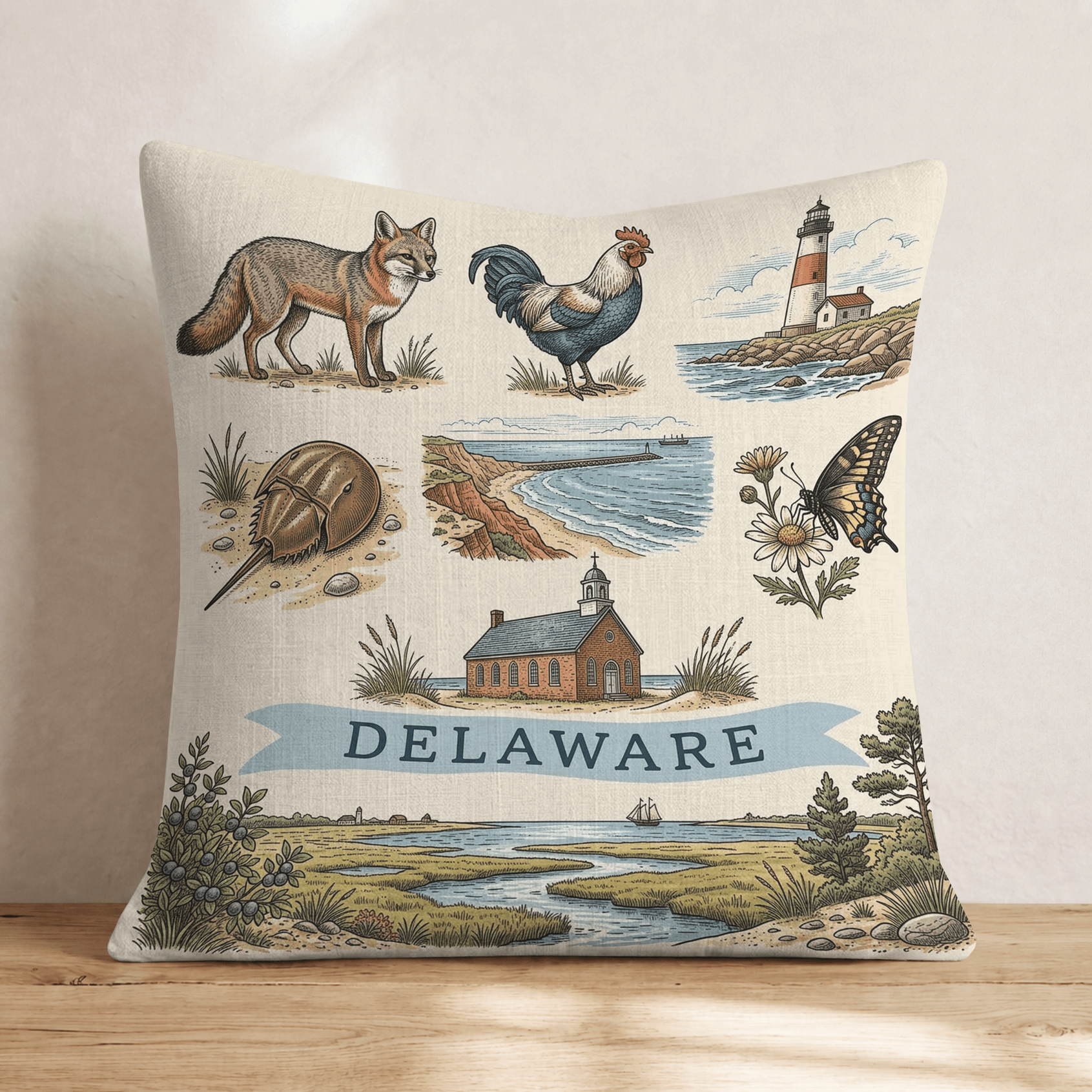 Delaware Gallery Throw Pillow - Hillcroft Home